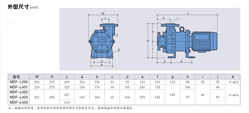 MDF-L系列外形尺寸