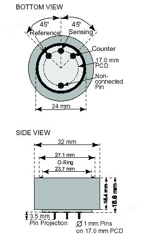  高精度臭氧(O3)气体传感器S-5-S